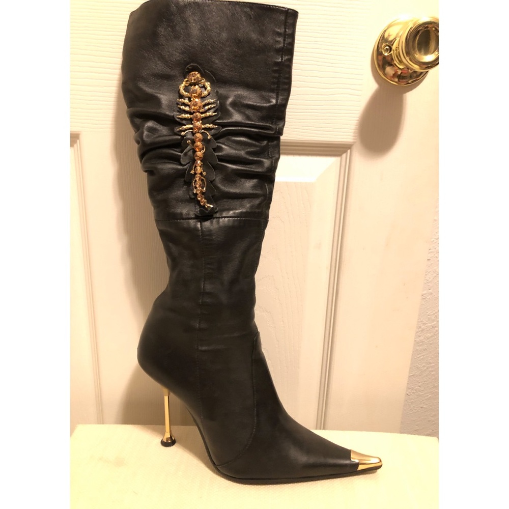 Leather boots